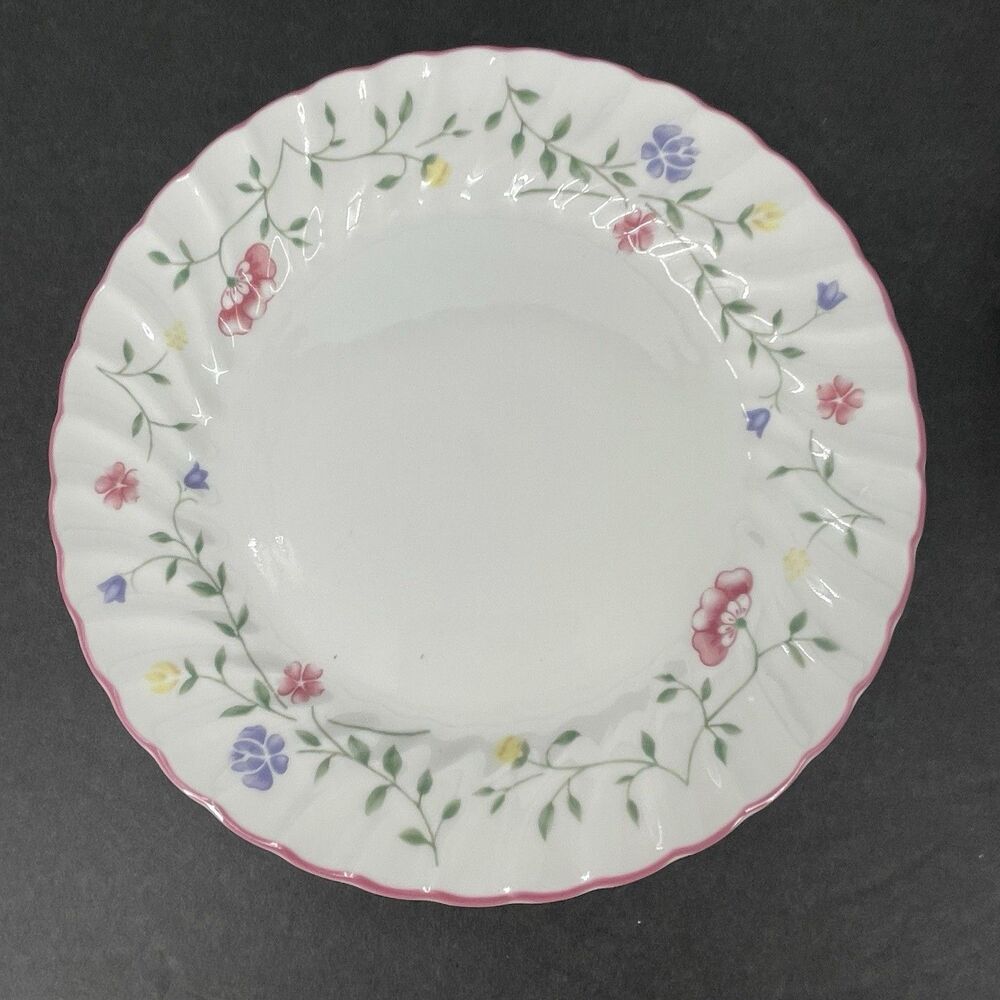 Johnson Bros Summer Chintz Salad Plates Set of 2 Scalloped Ceramic England 7.75"